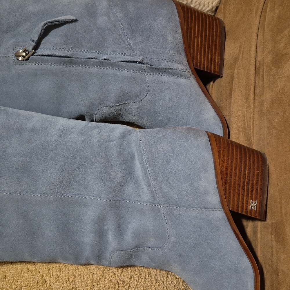 Sam Edelman Blue Suede Boots - Picture 4 of 7